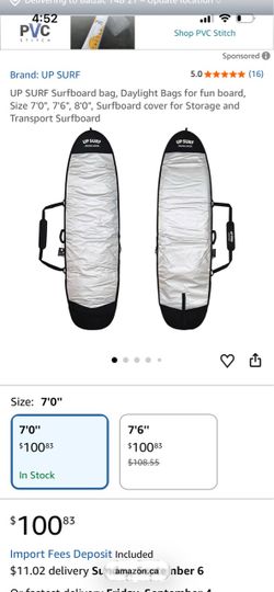 UP SURF Surfboard Daylight Bag 7'0"