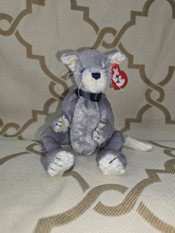 TY Beanie Baby Fairchild Grey Cat 1993 Plush Bean Bag Stuffed Animal 8" - Rare