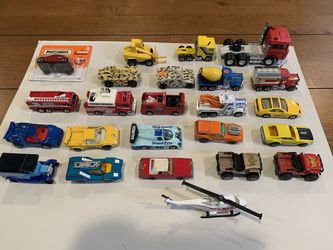 Collectible Matchbox toy cars and trucks