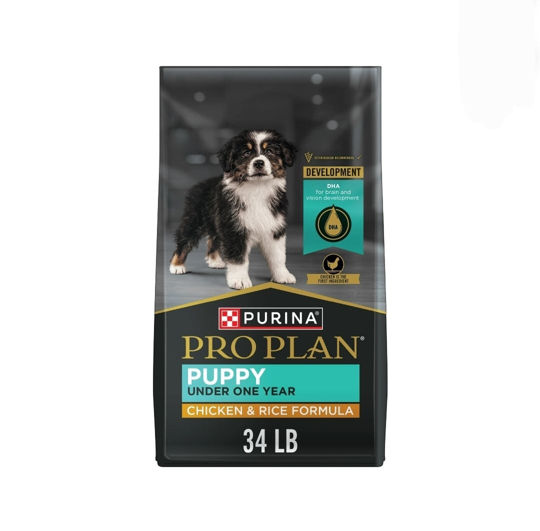 Purina Pro Plan Puppy Dry Dog Food, Lean Muscle Support, High Protein Chicken & Rice, 34 lb Bag