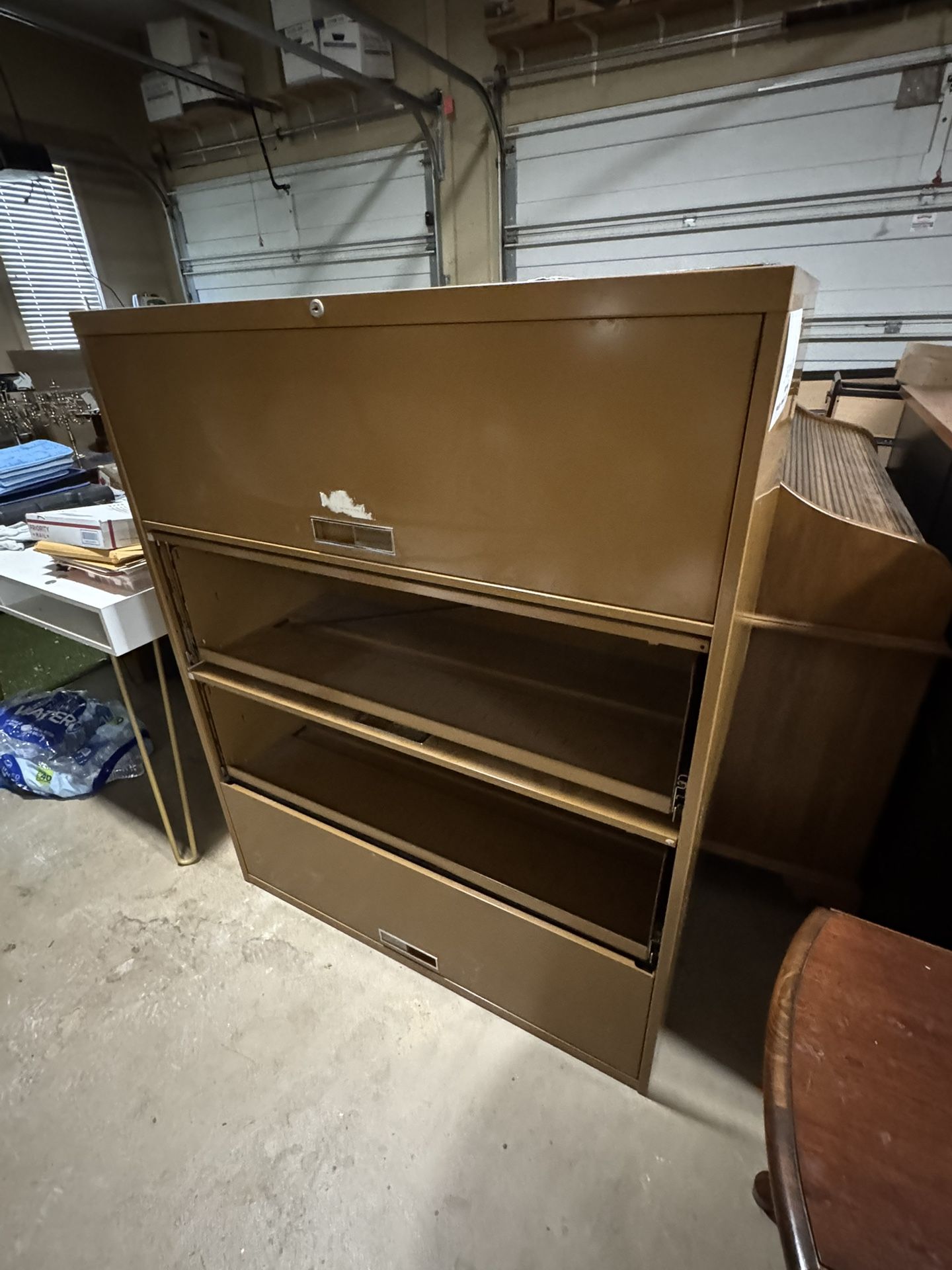 Brown 4 Drawer File Cabinet w/keys To Lock
