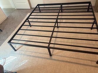King Size - Black Metal Platform Bed Frame