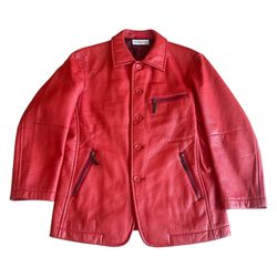 Issey Miyake Men AW97 Eco Leather Utility Jacket Size: M Medium