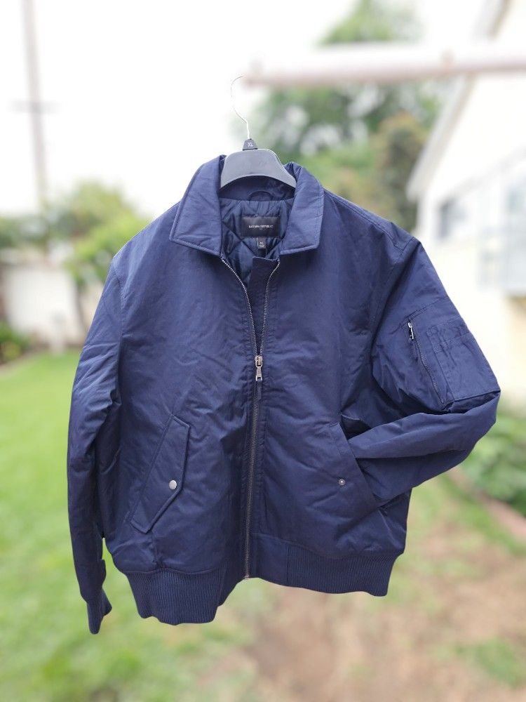 Men's Banana Republic XL Blue Aviator Pilot Jacket