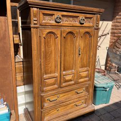 Solid Wood Dresser Armoire 