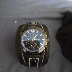 CCC blue Leather Band Watch