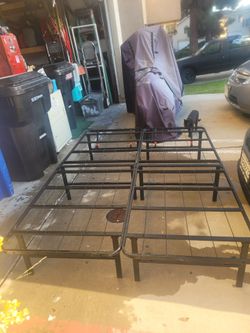 2 portable twin sizes mattress frame