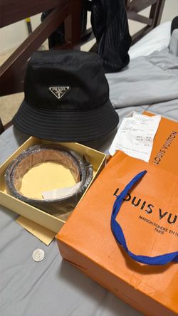 Prada Black Nylon Bucket Hat, Louis Vuitton 40 MM Belt