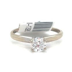 14Kt White Gold Diamond Ring 1.80g .46CTW Size 6.75 I-1395
