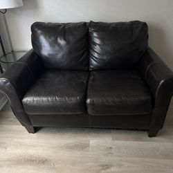 Leather Loveseat 