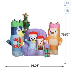 Bluey And Family Christmas Inflatable