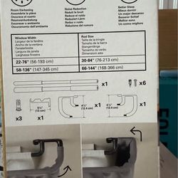 Umbra Twilight Blackout Double Curtain Rods 66β144β β 2 Pack