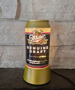 Vintage 1994 Miller Genuine Draft MGD Beer Can Motion Lighted Light Sign 12"