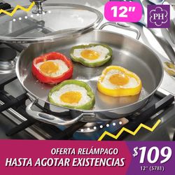 Plancha de 12 acero Inoxidable de princess house nuevo
