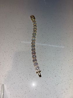 10MM Moissanite DIAMOND CLUSTERED  BRACELET