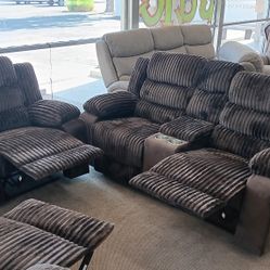 Sofa Love Seat Corduroy Recliners 
