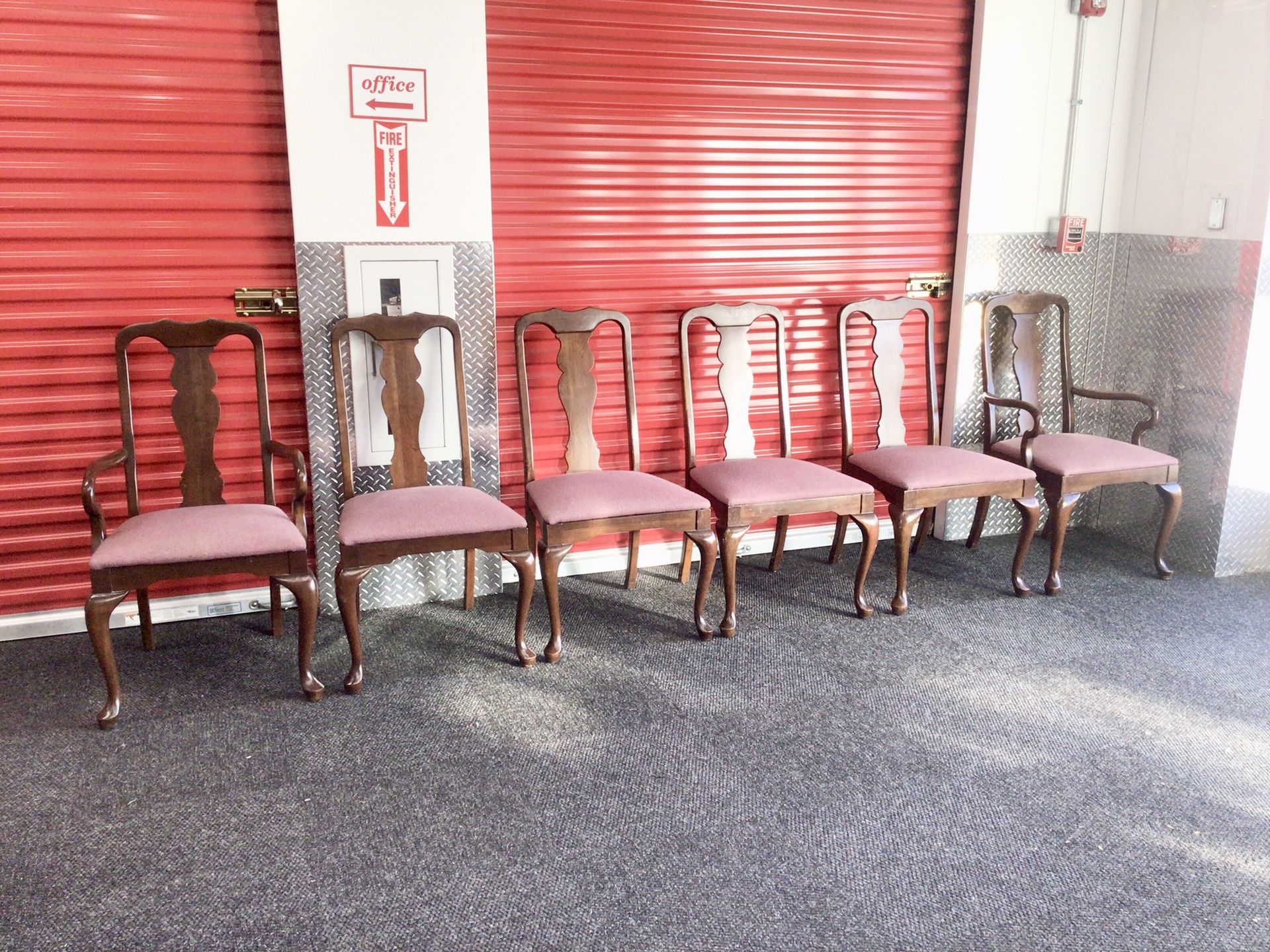 Eight Wood Dining Chairs - Will Deliver