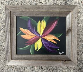 Very Nice Original Vibrant Still Life Acrylic Signed & Framed Painting 19 X 16”