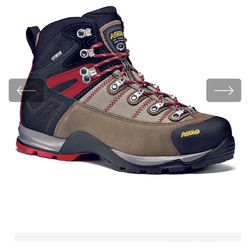 Asolo Men’s Fugitive GTX Hiking/Mountain Climbing Boots Black Beige Waterproof Suede Goretex Size 12