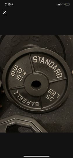 Pair of 35 Pound Cast Iron Plates