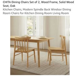 4 solid wood dining chairs brand new