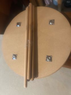 Two (2) decorator tables & piece of glass