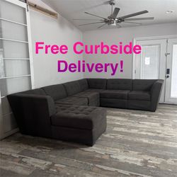 Free Curbside Delivery! Modular Grey Sectional Couch