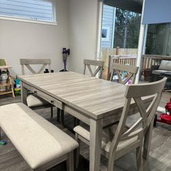 Dining Table Set With Bench