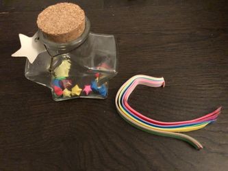 Origami Stars and Jar