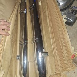 Indain motorcycle exhaust and I intake  with bag