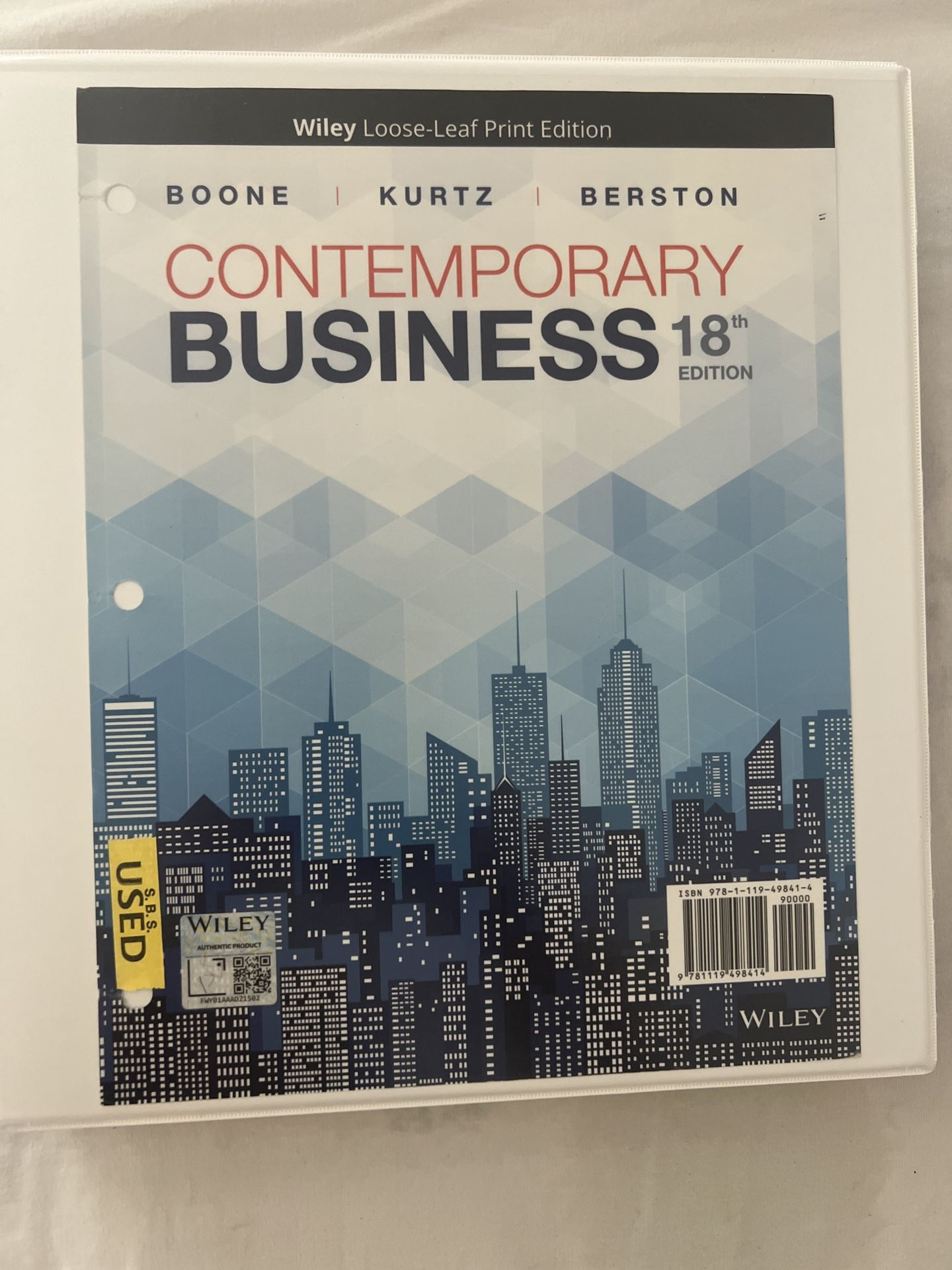 contemporary Business 18Th Edition Boone Kurtz
