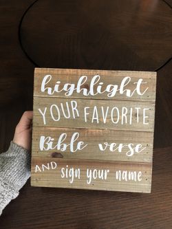 Wooden Highlight Your Favorite Bible Verse Sign