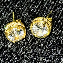 Gold Plated 925 Sterling Silver Earrings 
