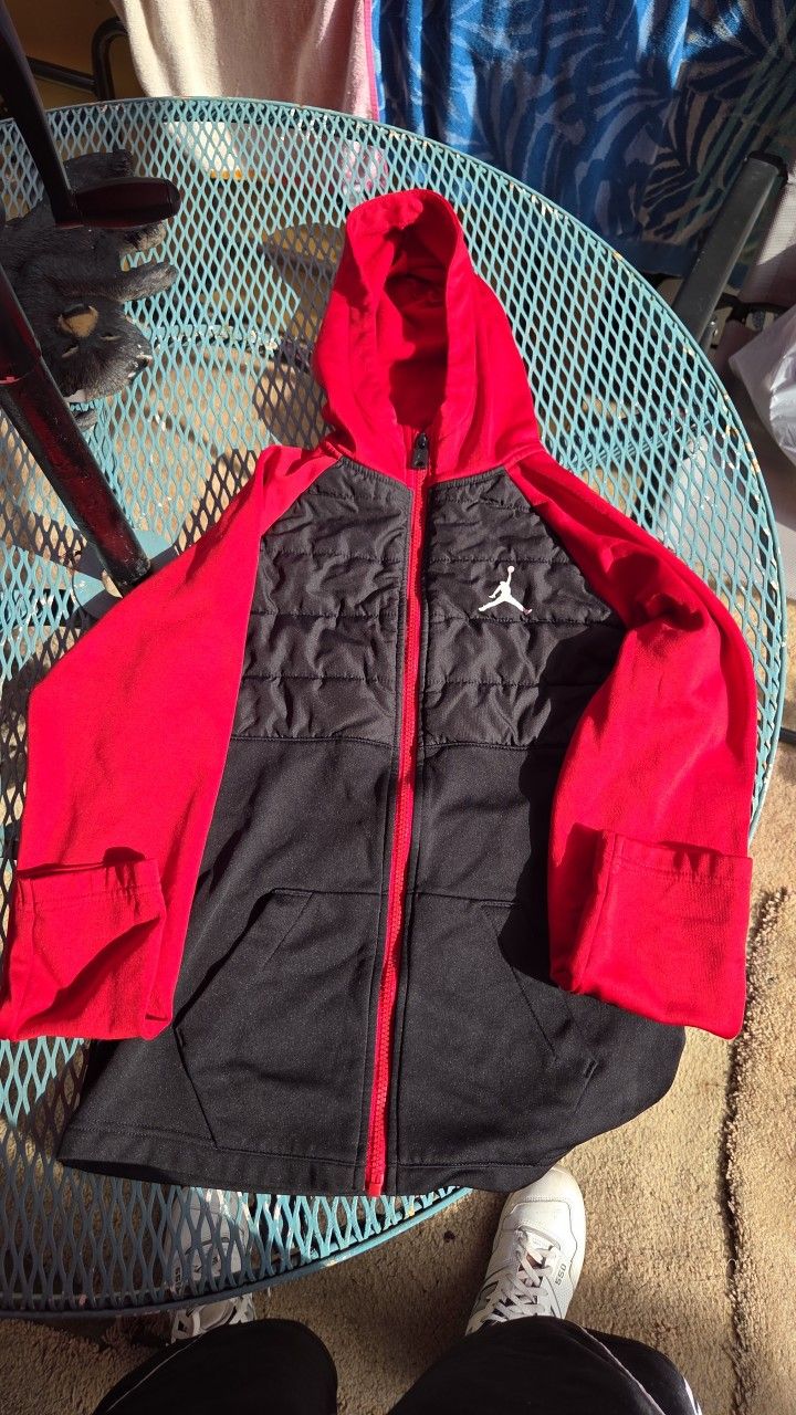 Jordan Black N Red Hoodie