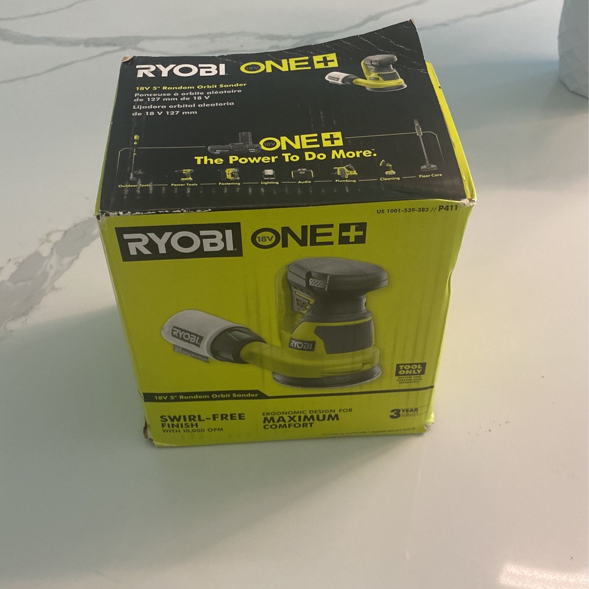 RYOBI ONE, 18V 5” Random Orbit Sander (tool Only)