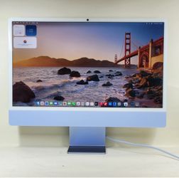 2024 Apple iMac 24" M4 8 Core 4.5GHz 16GB RAM 256GB SSD Blue
