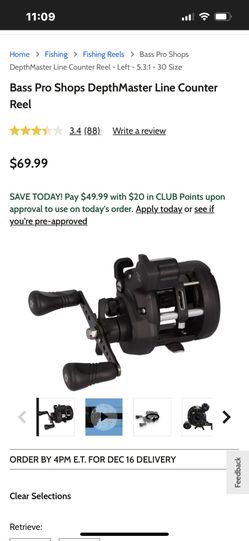 Bass Pro Debt Master Line Counter Real Right Hand