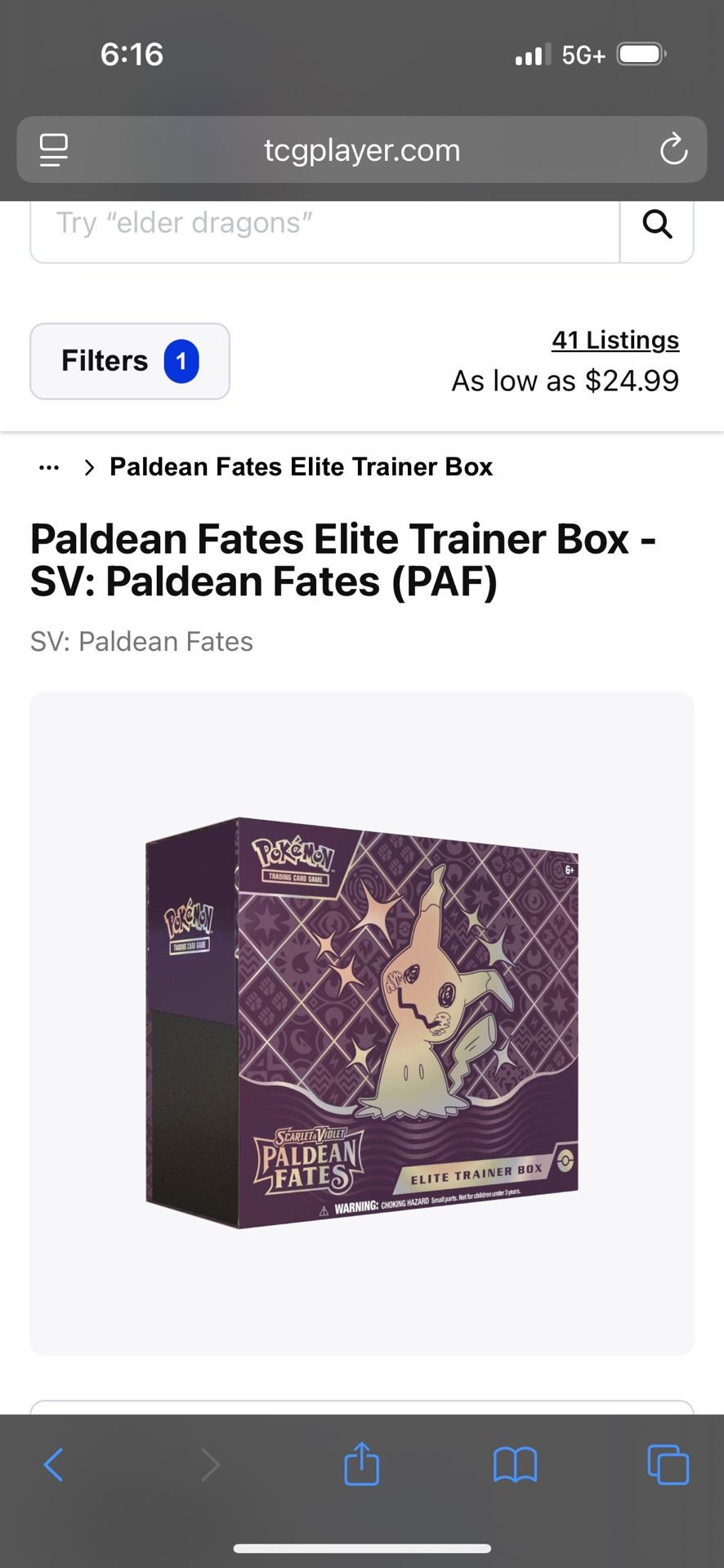 Pokemon Paldean Fates ETB