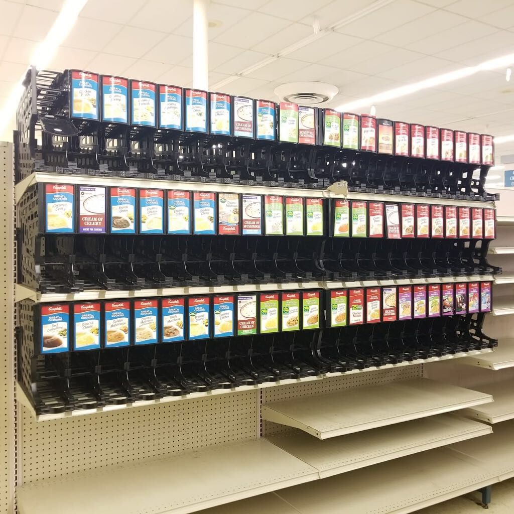 Soup Can Vegetable Liquids Dispenser Display Rack