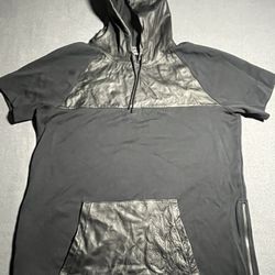 Nike Air Jordan X Russell Westbrook X Barneys New York Black Leather Hoodie Sz M