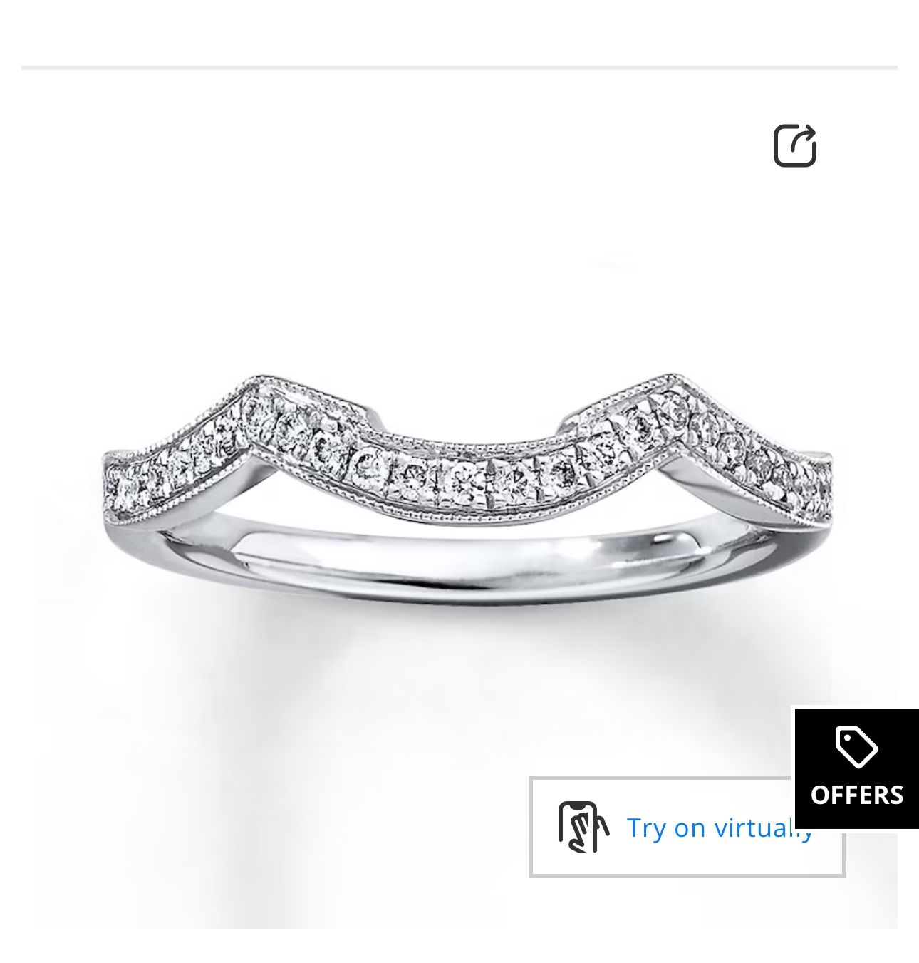 Neil Lane Round Diamond Engagement Ring 7/8 ct tw 14K White Gold