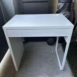 White IKEA Micke Desk