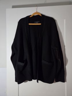 Rag & Bone Tuxedo Cardigan Black Satin Trim – Men's XL