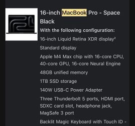 16-inch MacBook Pro Space Black