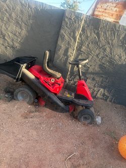 Red Riding Lawn Mower with Rear Bagger