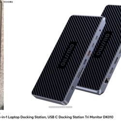 USB C Docking Station Triple Monitor for Windows and Mac, GIISSMO Universal Laptop Docking Station 4K Triple Display with 130W Adapter, 10Gbps USB C/A