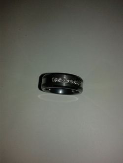 Titanium diamond ring