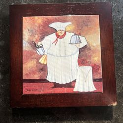 Antique French Chef Frame 