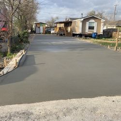 Patios, sidewalks, concrete entrance, and a little more