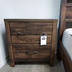 Rustic Brown Two Drawer Nightstand - Montana